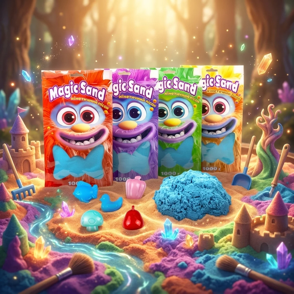 Кінетичний пісок Magic sand в пакеті 39404-3 блакитний 1 кг