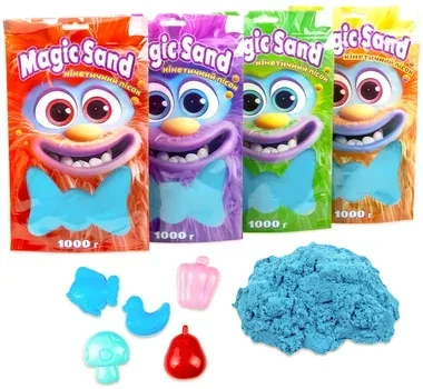 Кінетичний пісок Magic sand в пакеті 39404-3 блакитний 1 кг