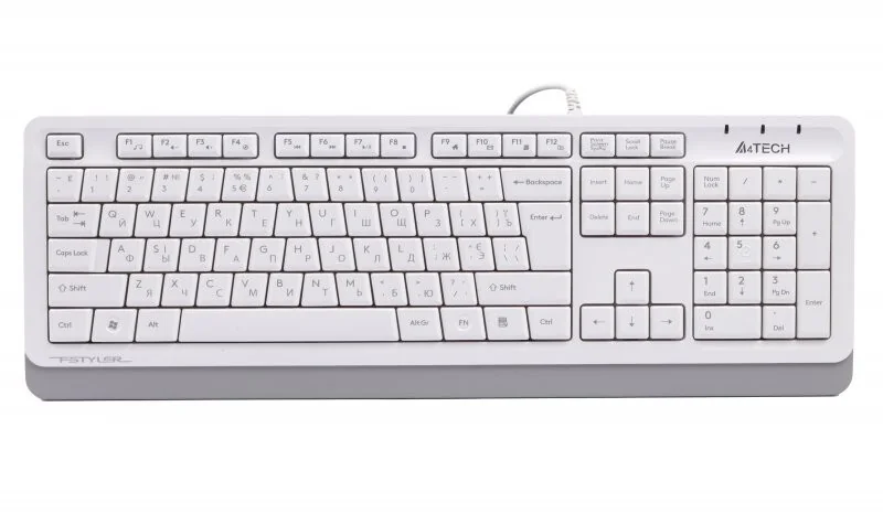 Клавіатура "A4 TECH" FKS10 White/Grey — фото 2