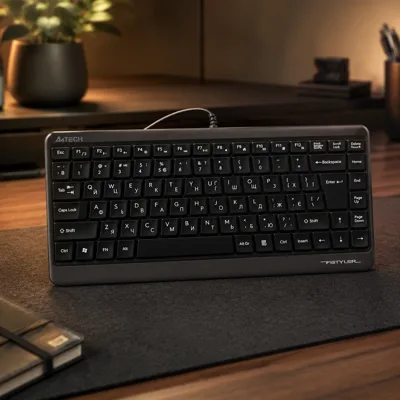 Клавіатура A4-Tech Fstyler FKS11, сірий колір, USB
