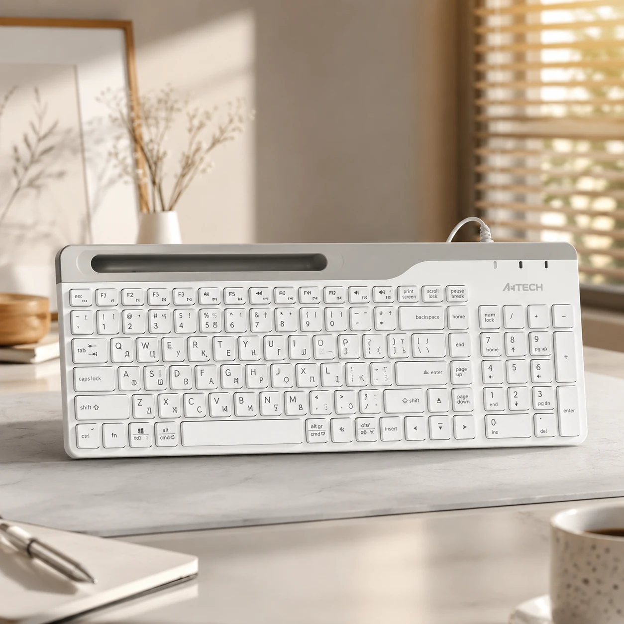 Клавіатура A4Tech FK25 USB White — Миші, клавіатури, навушники