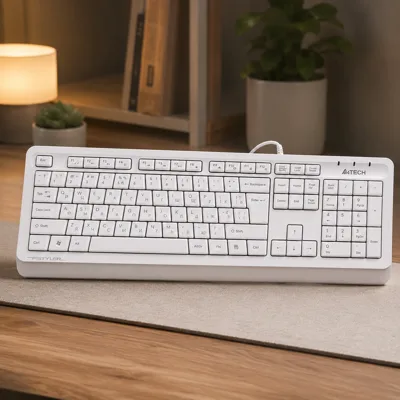 Клавіатура A4Tech Fstyler FKS10 (Grey), USB, колір білий