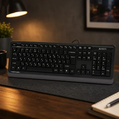 Клавіатура A4Tech Fstyler FKS10 (Grey), USB, колір чорний+ сірий