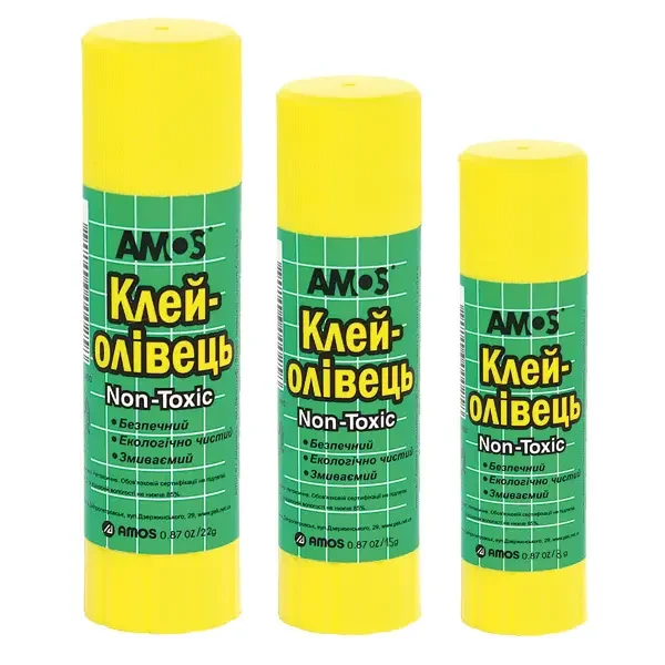 Клей-олівець "Amos" Non-Toxic 35 г — фото 3
