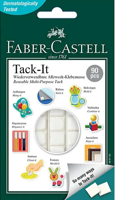 Клейка маса багаторазового використання FABER-CASTELL TACK-IT, пластина 90шт. — фото 2