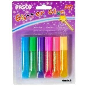 Клей з блискітками 10,5мл на блістері 6шт 3D,GG-002 ,ТМPasco — фото 2