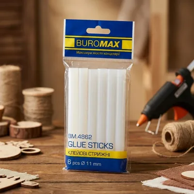 Клейові стержні Buromax 11 мм BM.4862 6 шт