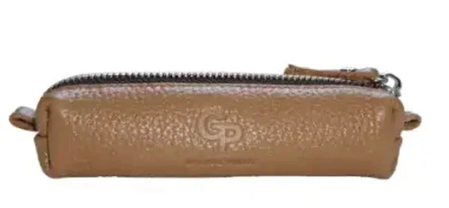 Ключниця шкіра 13*3 см на блискавці, колір капучіно, Grande Pelle