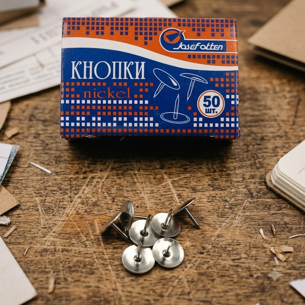 Кнопки канцелярські 50 штук