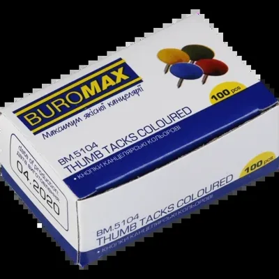 Кнопки кольорові 100шт. ВМ.5104  Buromax