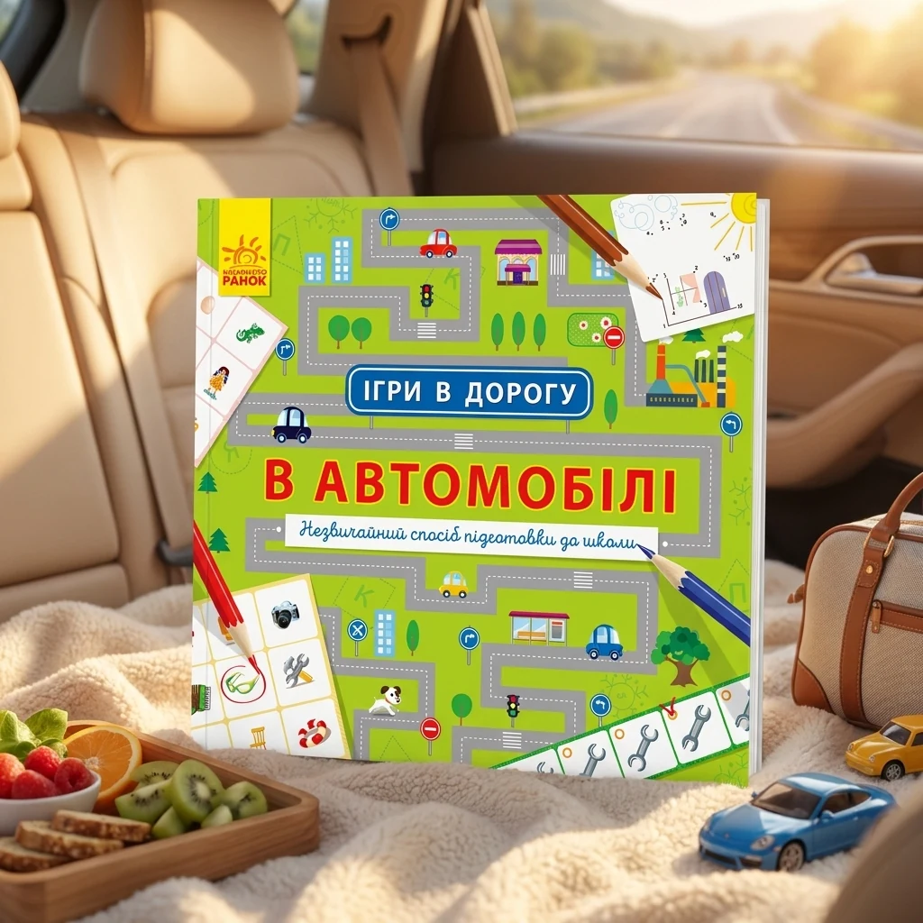 КНИГА Ігри в дорогу В автомобілі — Розмальовки та аплікації