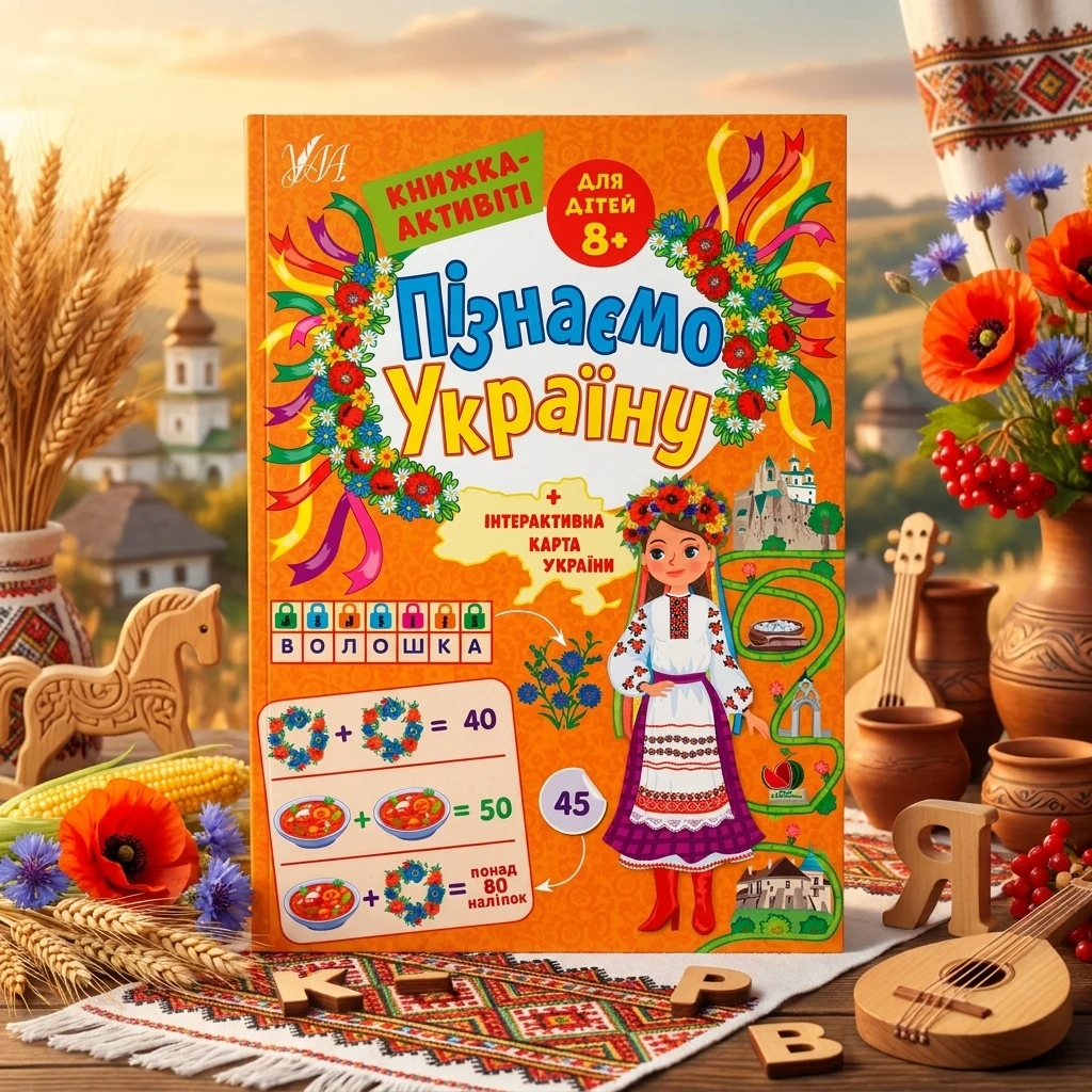Книга Пізнаємо Україну Книжка-активіті для дітей 8+ 22417