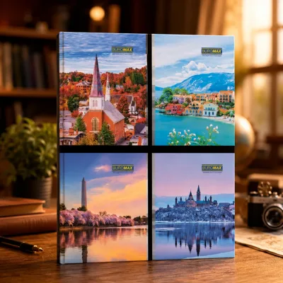 Книга в твердій обкладинці А4 96арк.офс.Міста. Сезони 2408 Вuromax