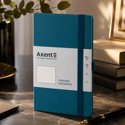 Книга записна Axcent Partner 125х195 96 аркушів клітинка малахіт 8201-31-A