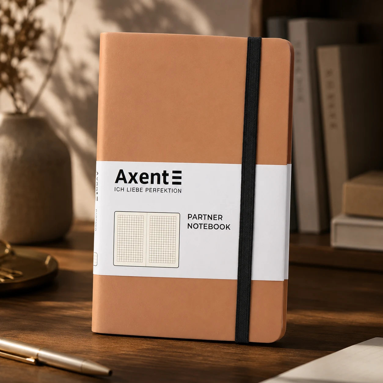 Записна книжка Axcent Partner Soft золота 125×195 — Блокноти та щоденники