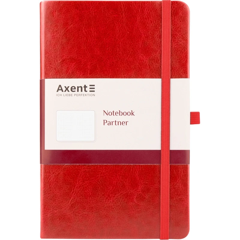 Книга записна Partner Lux, 125*195, 96арк, кл, червоний 8202-04-a