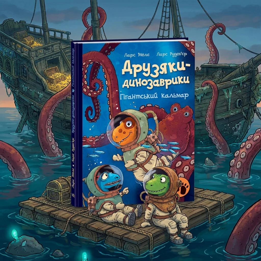 Книга Друзяки динозаврики Гігантський кальмар