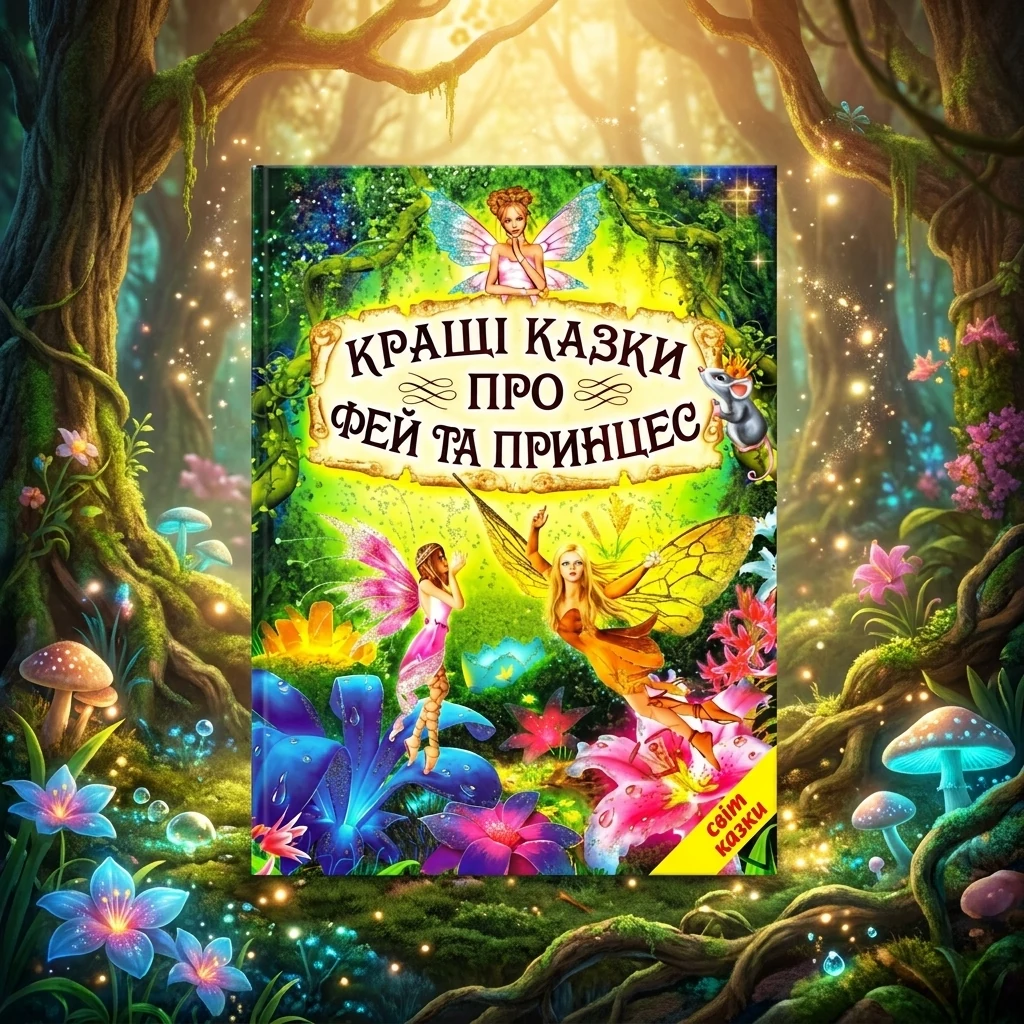 Книга дитяча 215х290мм. Світ казки. Кращі казки про фей та принцеса. Белкар-книга