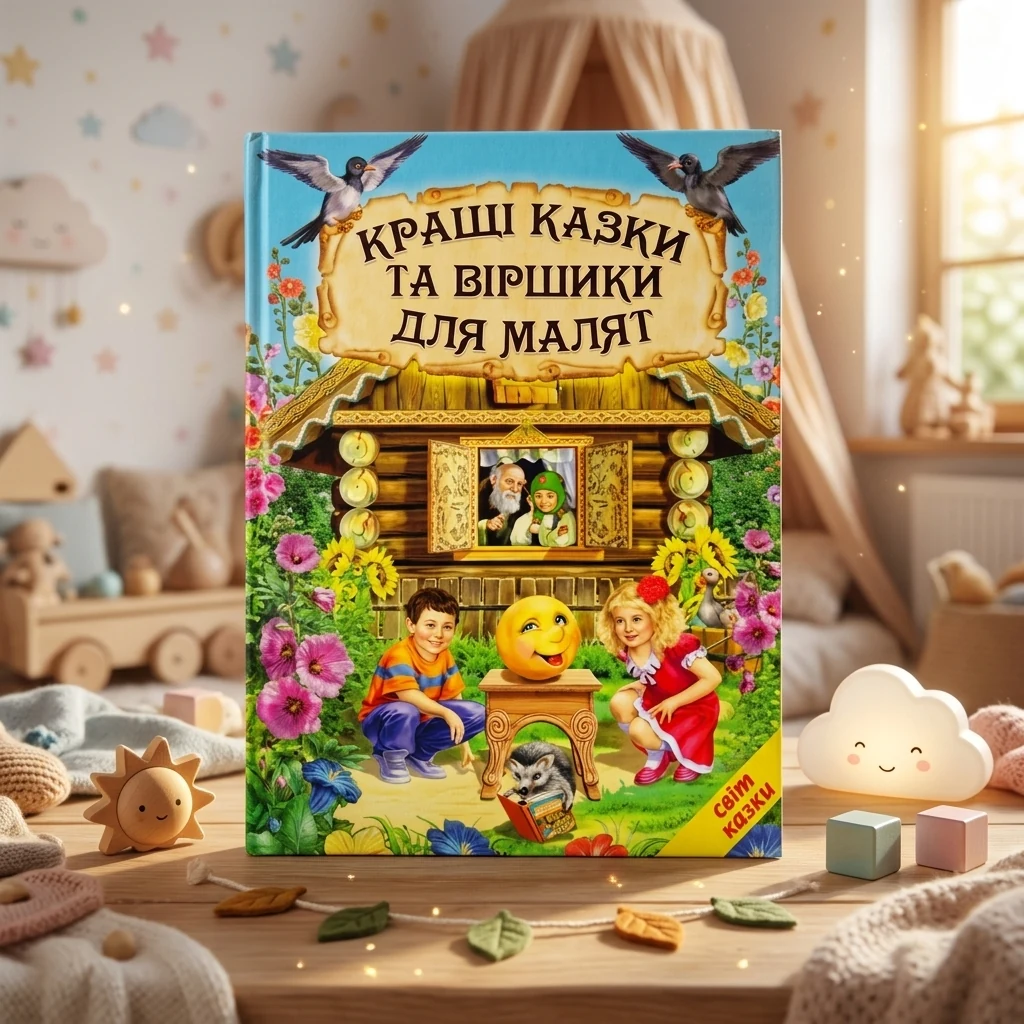 Книга дитяча 215х290мм. Світ казки. Кращі казки та віршики для малюків. Белкар-книга