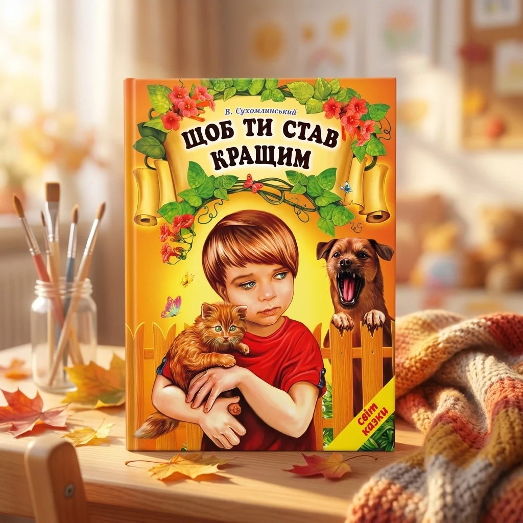 Книга дитяча 215х290мм. Світ казки. Щоб ти став кращим — В. Сухомлинський