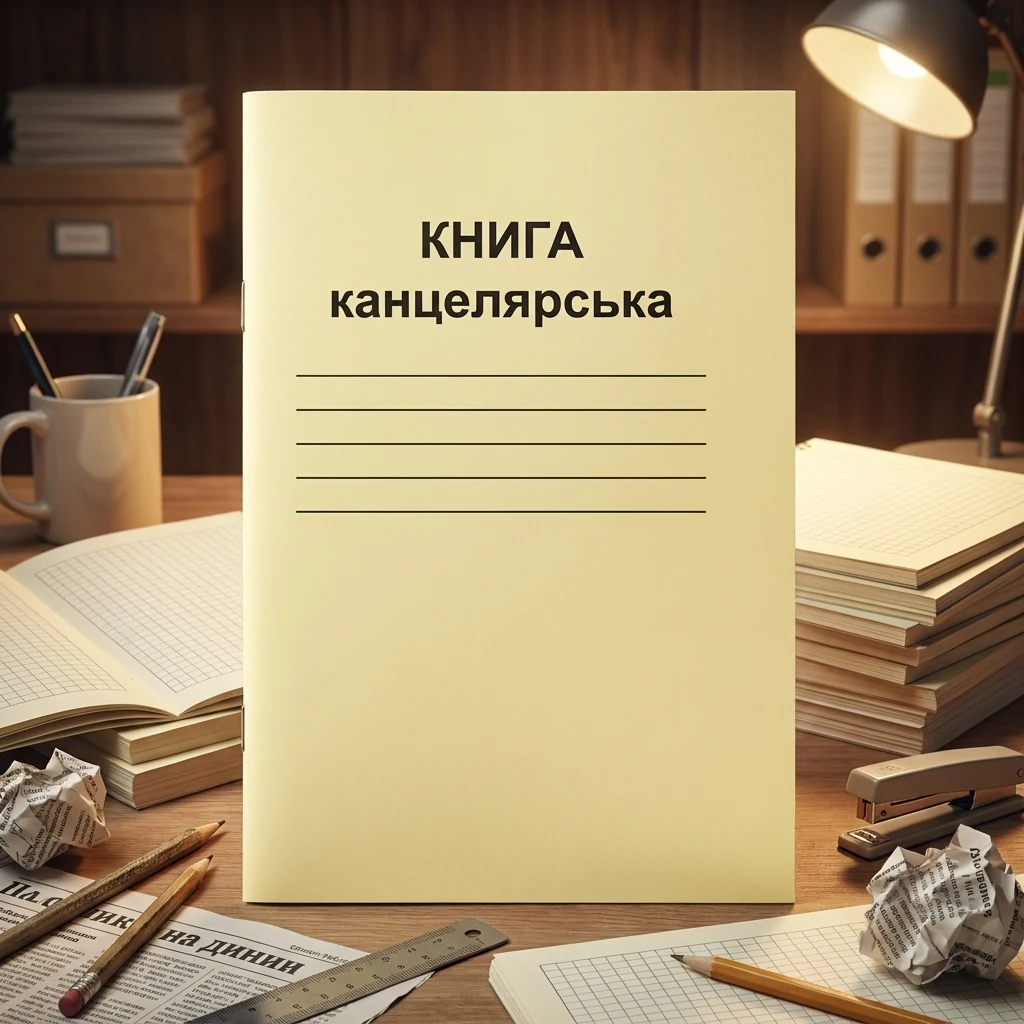 Книга канцелярська А4 48 арк клітинка, скоба, газетка