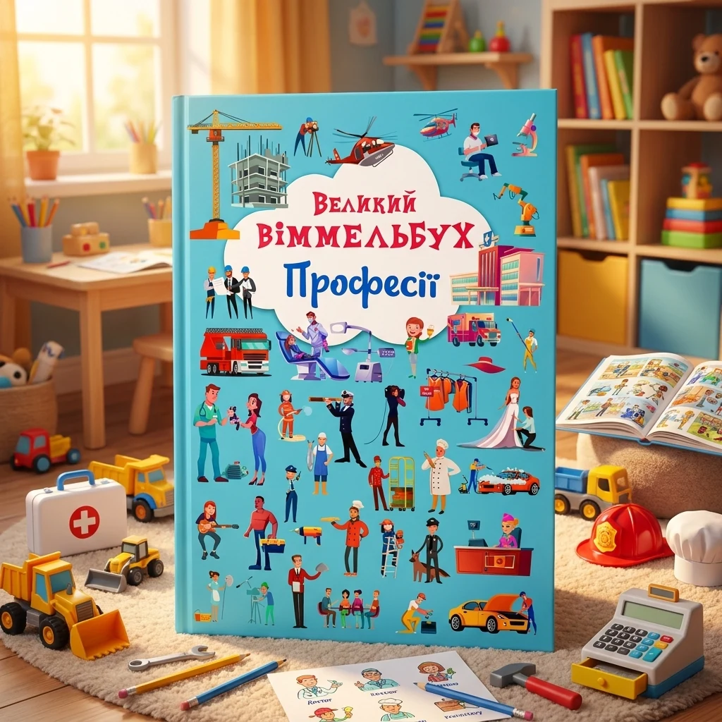 Книга-картонка Великий віммельбух Професії