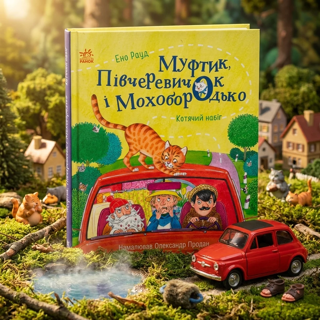 Книга Казки Ено Рауда : Муфтик, Півчеревичок і Мохобородько. Котячий набіг