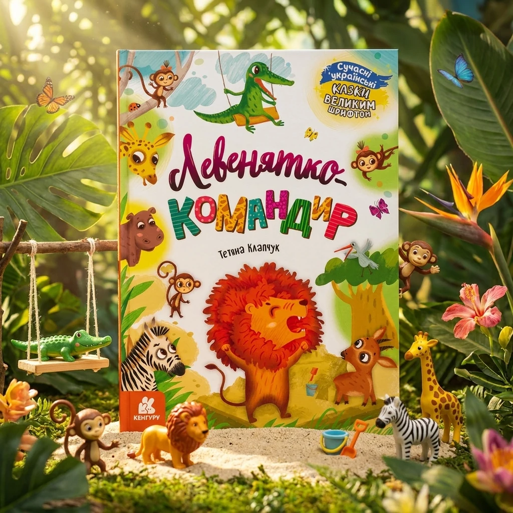 Книга Казки великим шрифтом Левенятко-командир КН1558003У