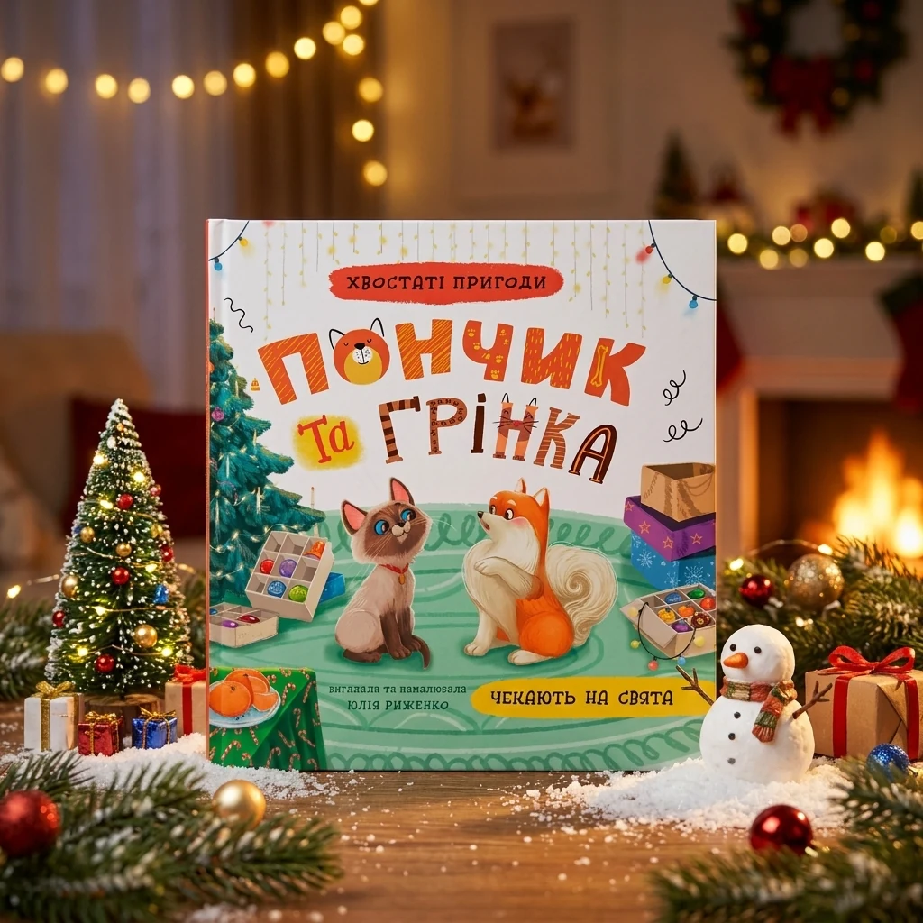 Книга Хвостаті пригоди Пончик та Грінка чекають на свята