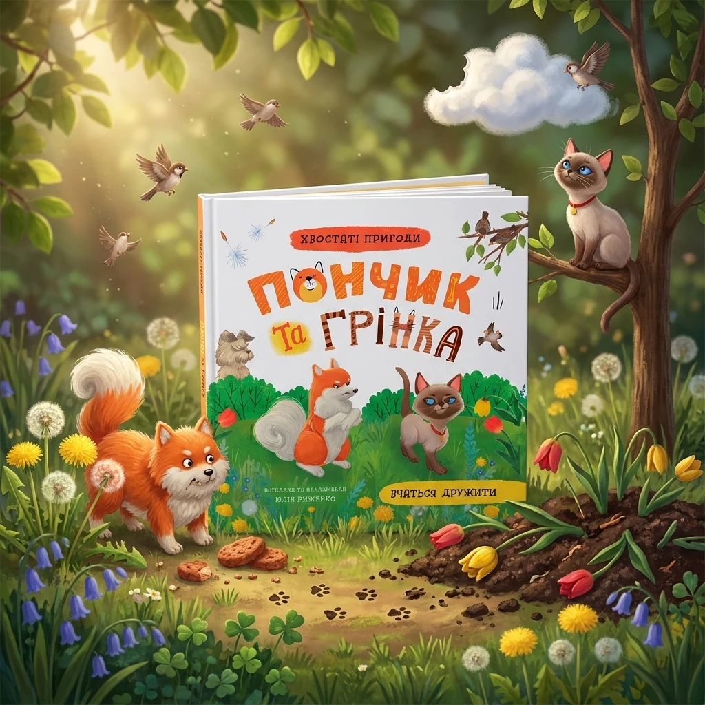 Книга Хвостаті пригоди Пончик та Грінка вчаться дружити
