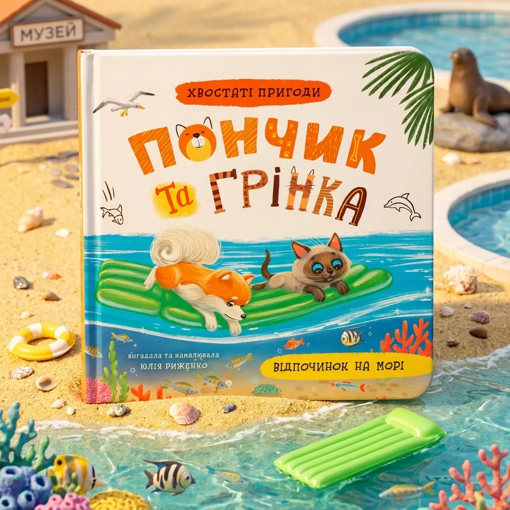 Книга Хвостаті пригоди Пончик та Грінка Відпочинок на морі