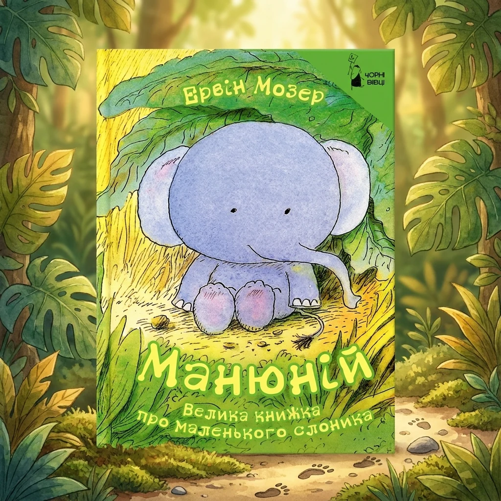 Книга Манюній велика книжка про маленького слоника Е.Мозер Чорн вівці