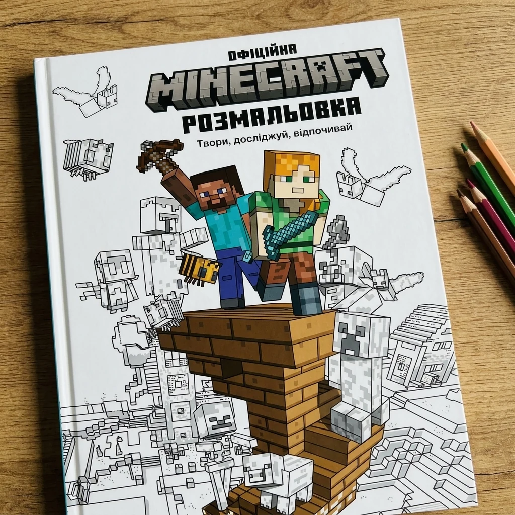Книга MINECRAFT Офіційна розмальовка