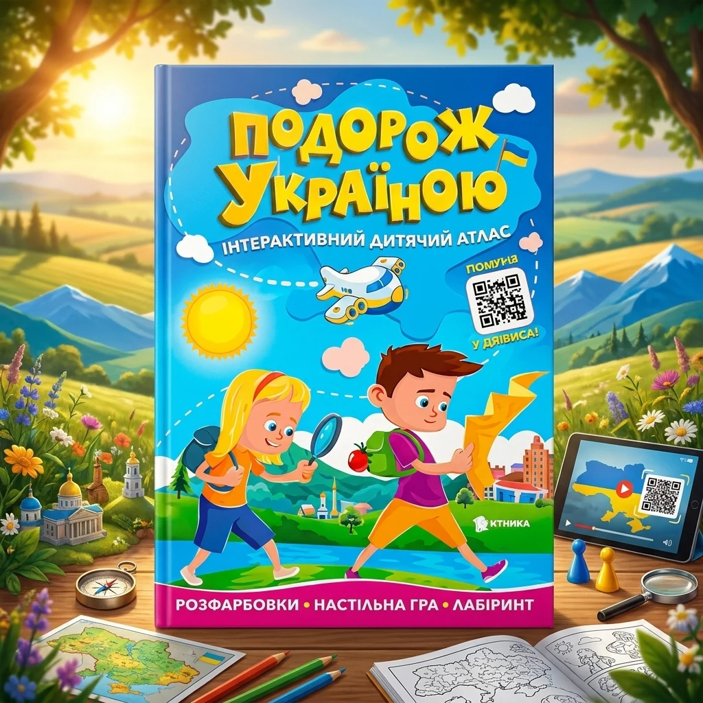 Книга Подорож Україною інтерактивний дитячий атлас Читанка 34949