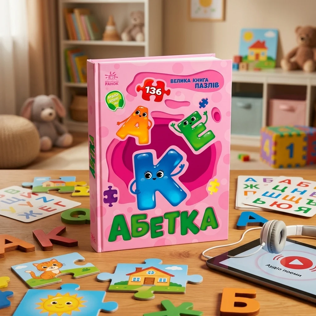 Книга Велика книга пазлів: Абетка А157015У
