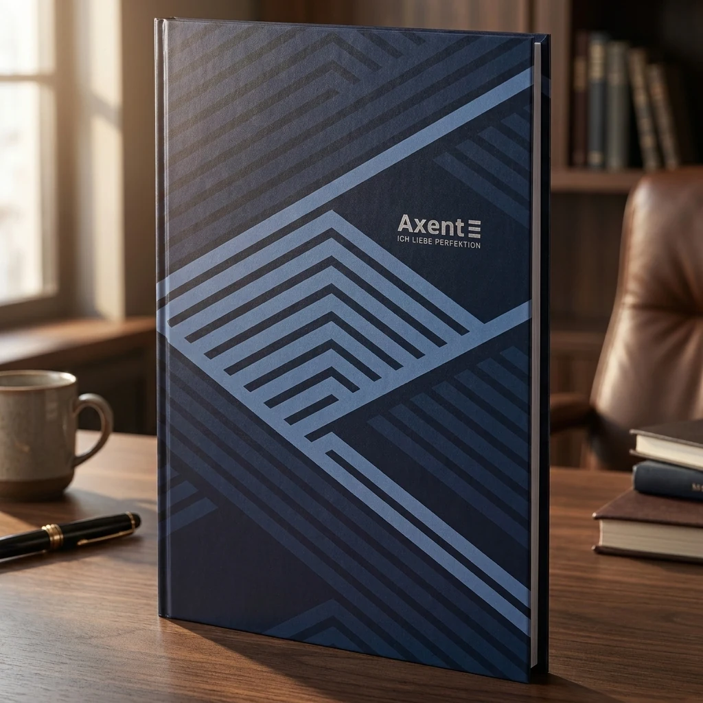 Книга записна А4 Axent 96 аркушів клітинка Lines синя 8422-581-A — 