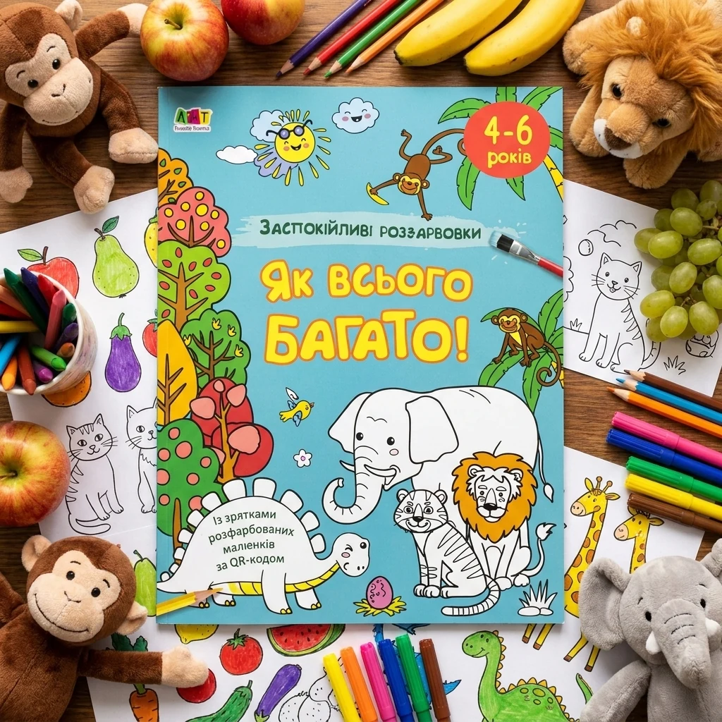 Книга Заспокійливі розфарбовки Як всього багато АРТ11417У