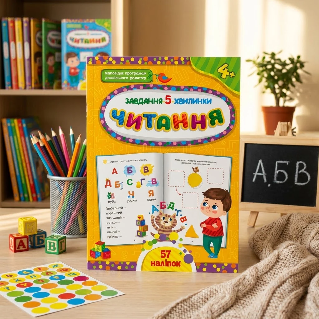 Книга Завдання 5/хвилинки Читання 4+ УЛА 22309