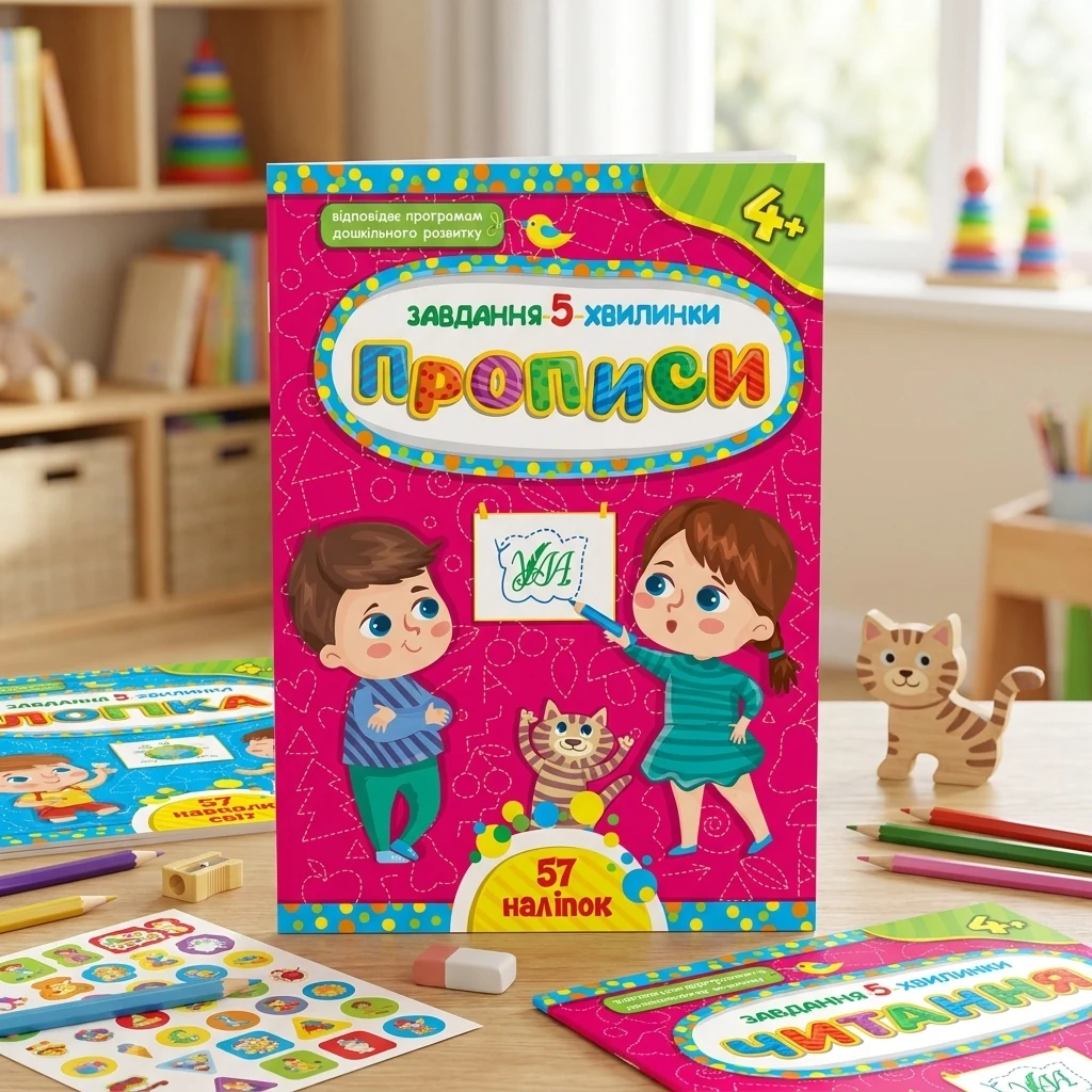 Книга Завдання 5/хвилинки Прописи 4+ УЛА 22147