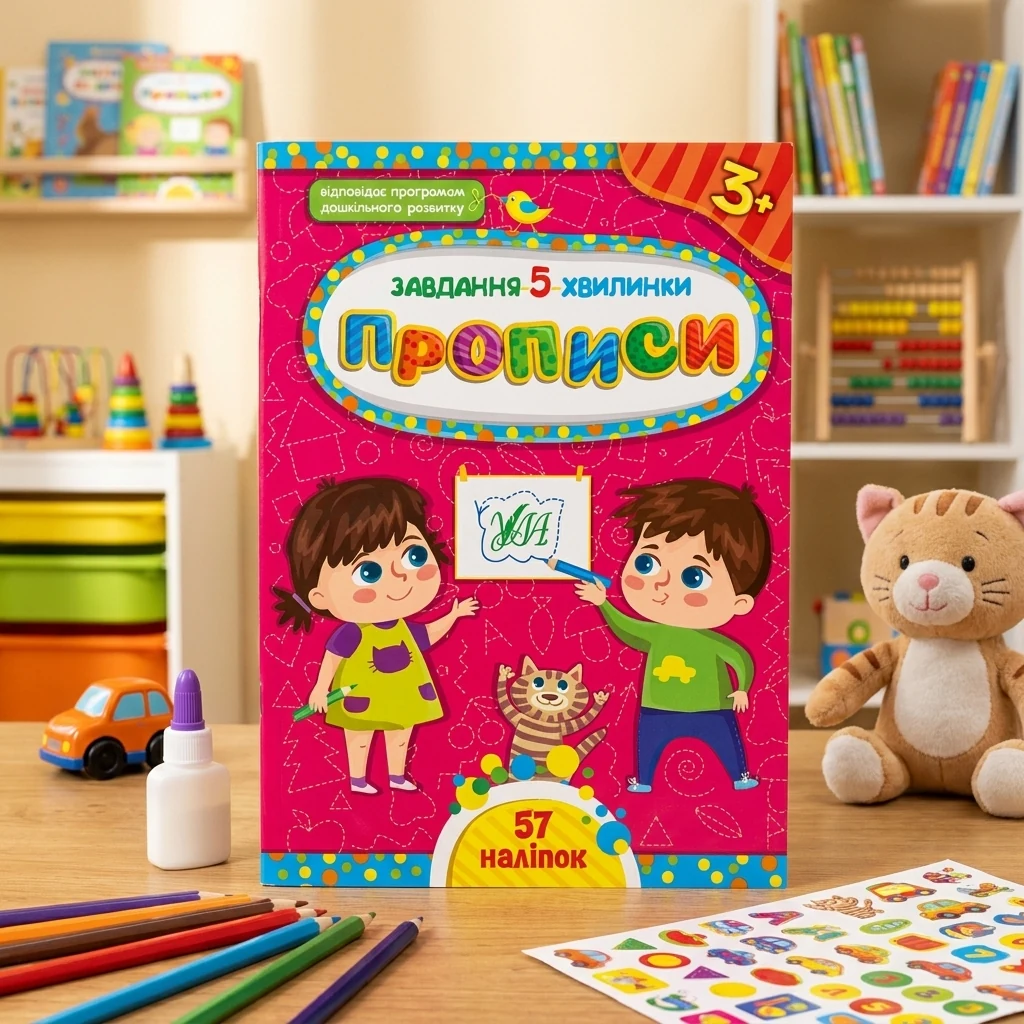 Книга Завдання 5/хвилинкиПрописи 3+ УЛА 22154