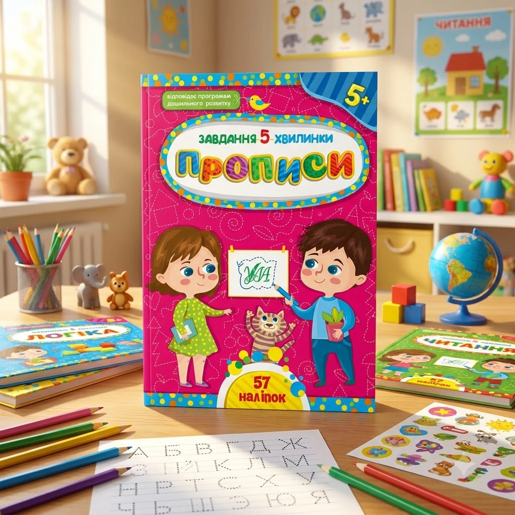 Книга Завдання 5/хвилинкиПрописи 5+ УЛА 22148
