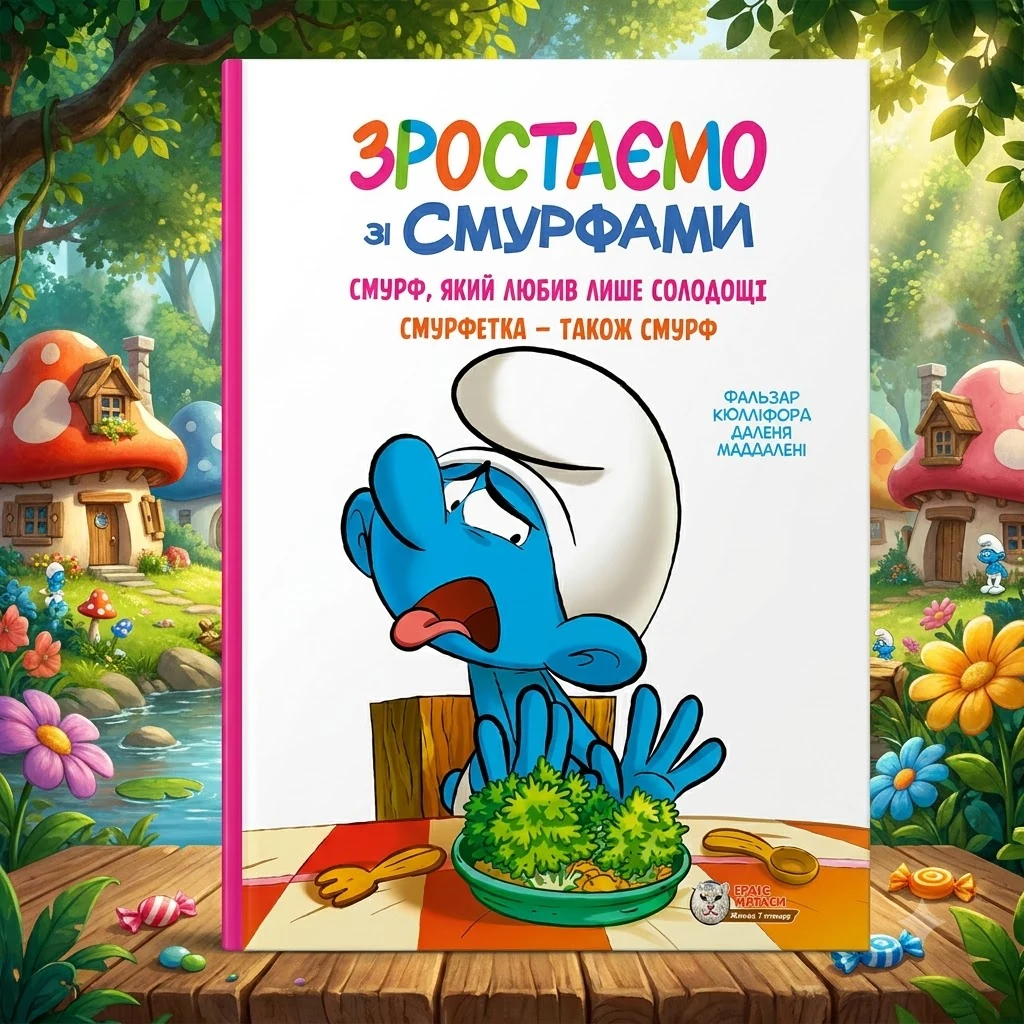 Книга Зростаємо зі смурфами Смурф який любив лише солодощі Смурфетка - також смурф