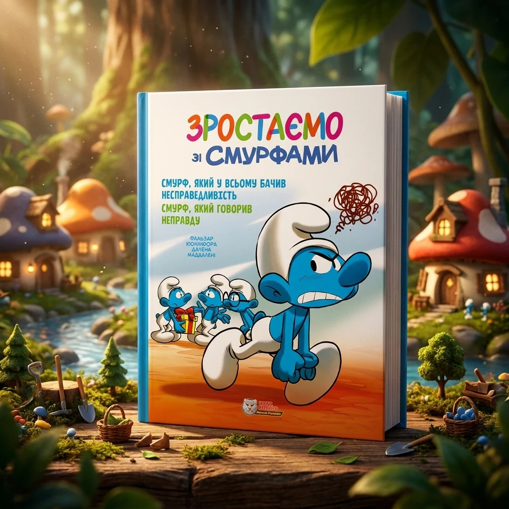 Книга Зростаємо зі смурфами Смурф який у всьому бачив несправедливість Смурф який говорив неправду