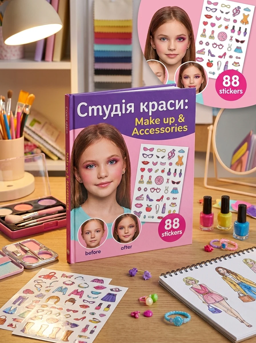 Книги з наліпками Апельсин Студія краси РМ-76
