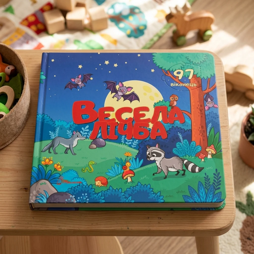 Книжка-картонка із віконцями. Бібліотека маліша. Веселі цифри