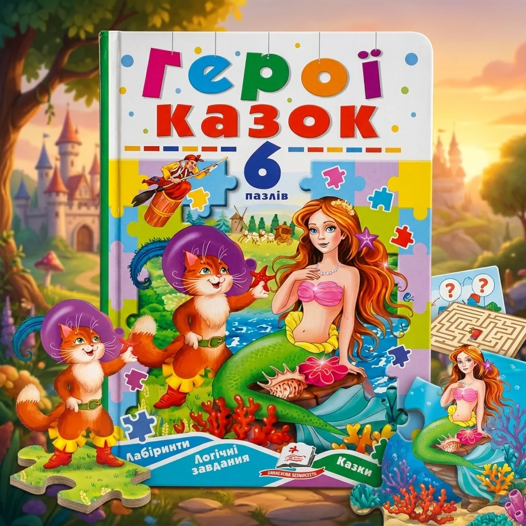 Книжка-пазл.Герої казок. Пегас