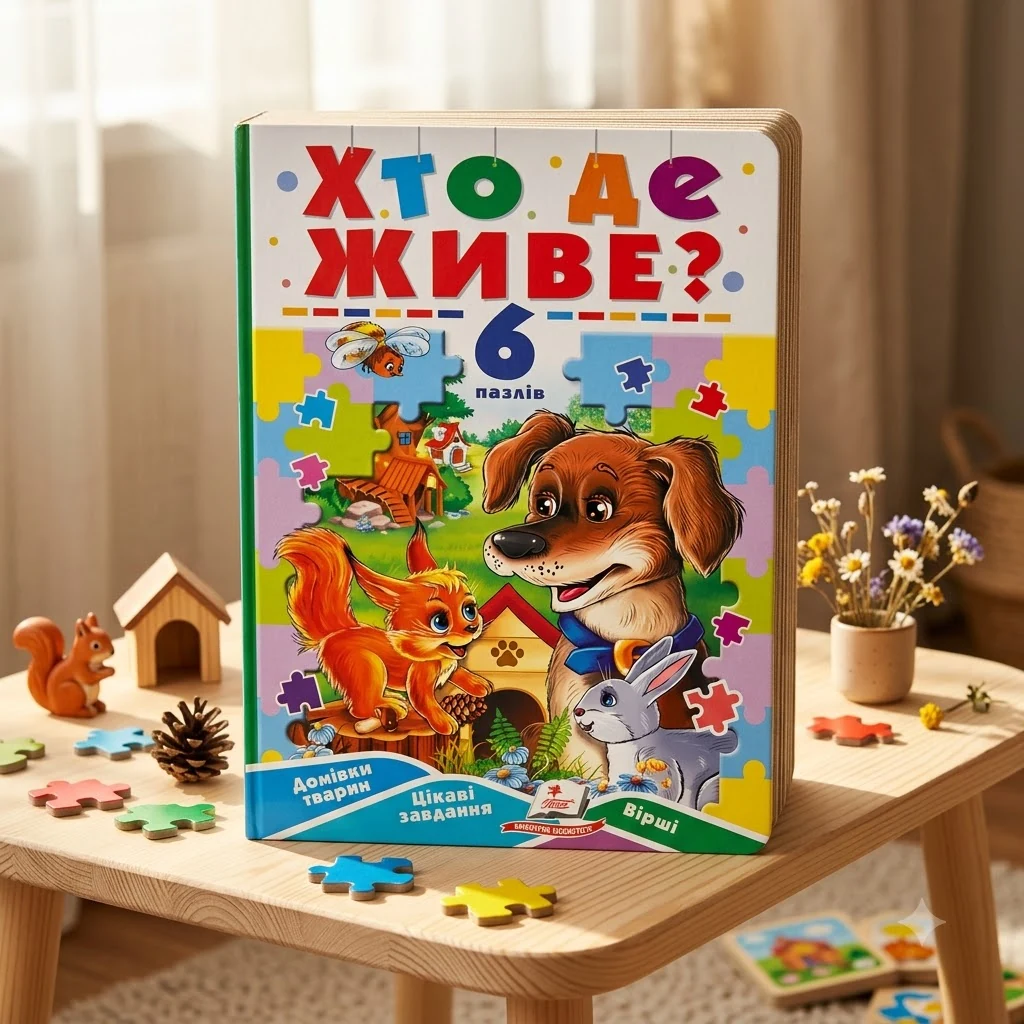 Книжка-пазл. Хто де живе