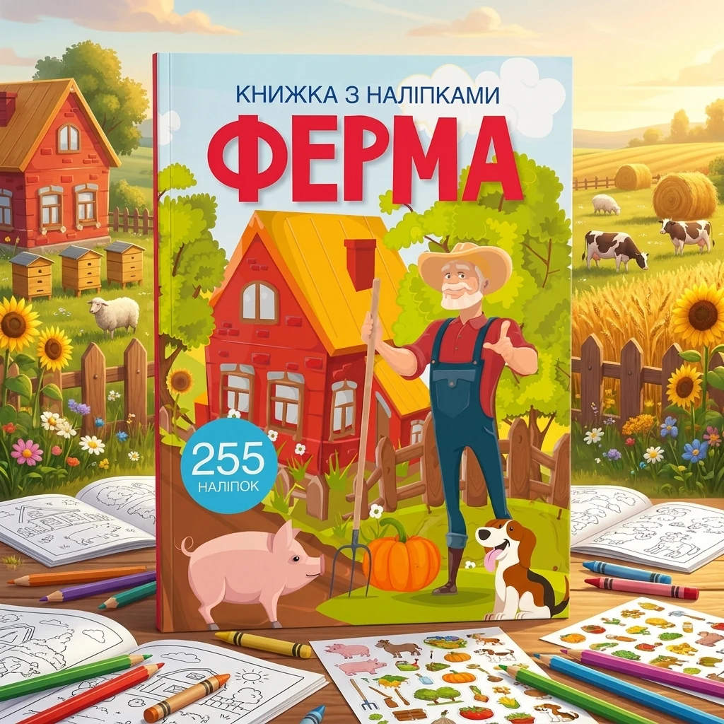 Книжка з наліпками. Ферма