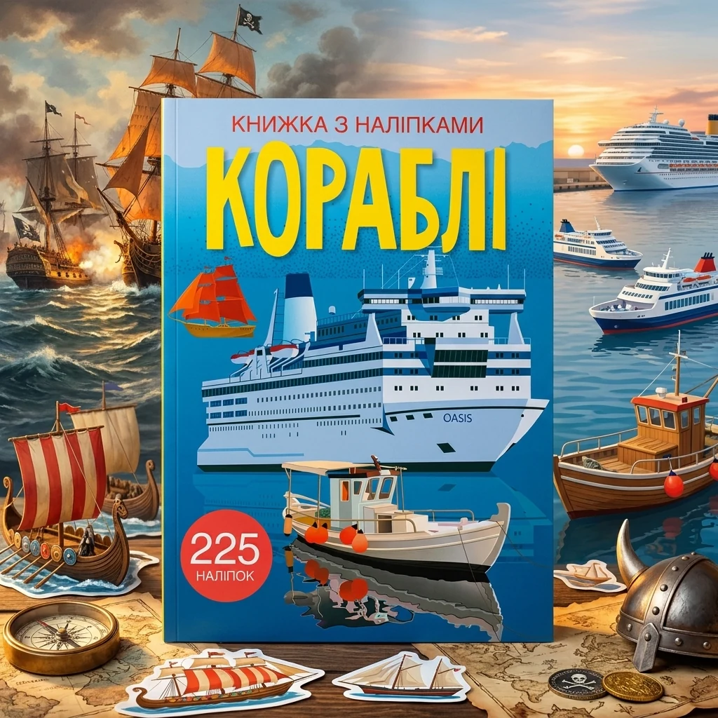 Книжка з наліпками. Кораблі