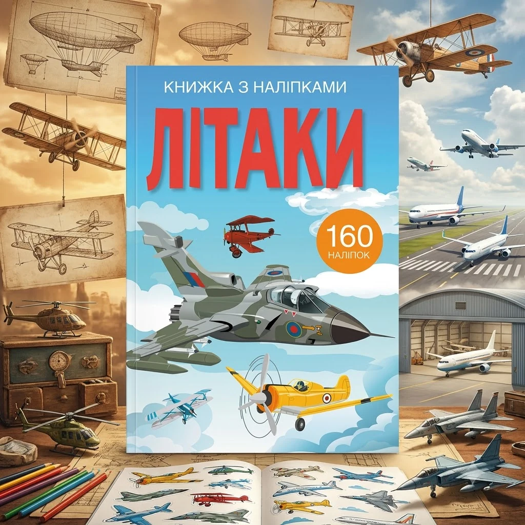 Книжка з наліпками. Літаки